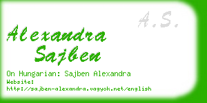 alexandra sajben business card